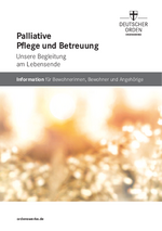 Flyer der Ordenswerke über die Palliative Pflege und Betretung. 